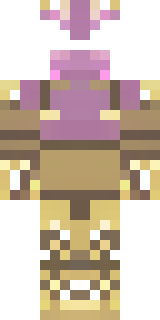 a piglin brute in gold armor with a snout and tusks