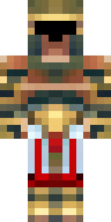 a gladiator in bronze arm guards and a red-plumed helmet