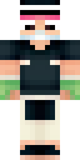 a sushi master in a dark apron with a headband