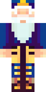 an old wizard in a starry midnight-blue robe and pointed hat