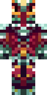 a dragon-rider in scaled crimson armor with leather wings