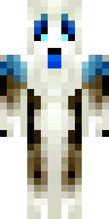 a snow fox spirit in white fur with blue markings