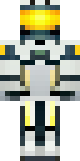 a mecha pilot in a white flight suit with a segmented helmet