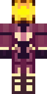 a nether hunter in crimson hide with glowing gold trim