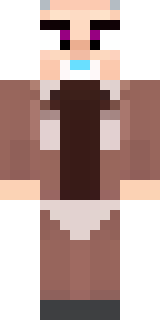 a friendly villager librarian in brown robes with glasses