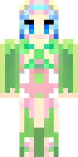 a spring fairy in a petal dress with translucent wings