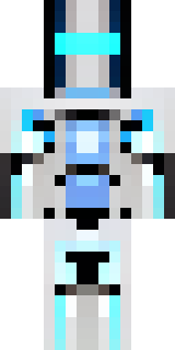 a chrome android with glowing blue eyes and exposed joints