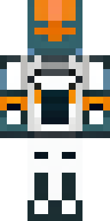 a mecha pilot in a white flight suit with a segmented helmet
