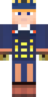 an airship captain in a navy coat with copper gadgets