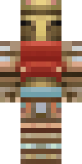 a gladiator in bronze arm guards and a red-plumed helmet