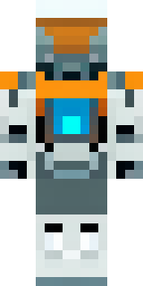 a mecha pilot in a white flight suit with a segmented helmet