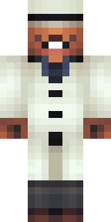 a cheerful chef in a white coat and tall hat with a wooden spoon