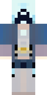 a ghostly pirate with pale skin and a tattered blue coat
