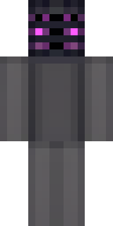 an enderman-inspired figure, tall and black with purple eyes