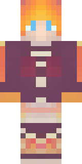 a fire mage in crimson robes with burning orange sleeves