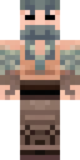 a viking warrior in fur and iron with a braided beard