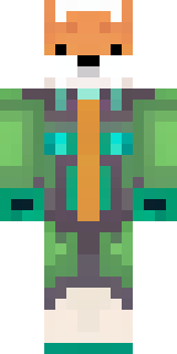 an anthropomorphic fox in a green explorer jacket