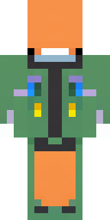 an anthropomorphic fox in a green explorer jacket