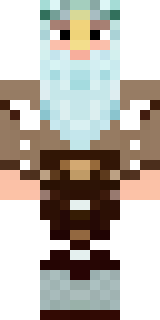 a frost viking in white furs and a horned helm