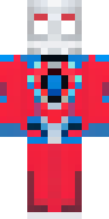 a masked hero in a sleek red and blue suit with a chest emblem