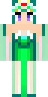 a queen in a flowing emerald gown with a silver tiara