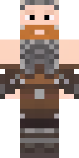 a viking warrior in fur and iron with a braided beard