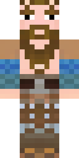 a viking warrior in fur and iron with a braided beard
