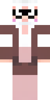 a friendly villager librarian in brown robes with glasses