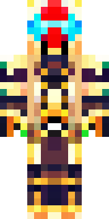 a golden pirate with an eyepatch and a parrot on the shoulder