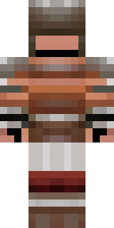 a gladiator in bronze arm guards and a red-plumed helmet