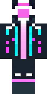 a cyberpunk mercenary in a black jacket with neon-pink circuitry