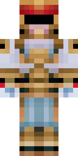 a gladiator in bronze arm guards and a red-plumed helmet
