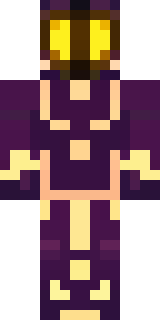 a nether hunter in crimson hide with glowing gold trim