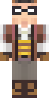 a steampunk inventor in a brown leather coat and brass goggles