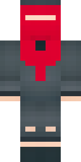 a shadow ninja in matte black with a red scarf
