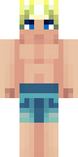 a summer surfer in board shorts with sun-bleached hair