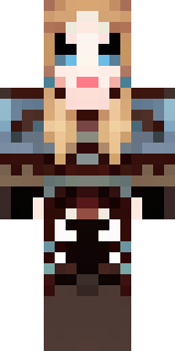 a shieldmaiden in leather armor with war paint