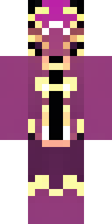 a nether hunter in crimson hide with glowing gold trim