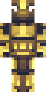 a piglin brute in gold armor with a snout and tusks