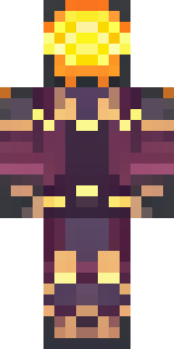 a nether hunter in crimson hide with glowing gold trim