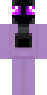 an enderman-inspired figure, tall and black with purple eyes