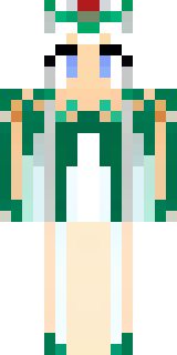 a queen in a flowing emerald gown with a silver tiara