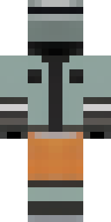 a battle-worn pilot in orange plating with scorch marks