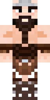 a viking warrior in fur and iron with a braided beard