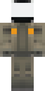 a battle-worn pilot in orange plating with scorch marks