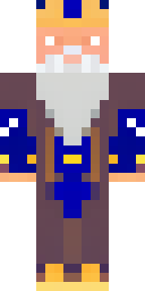 an old wizard in a starry midnight-blue robe and pointed hat