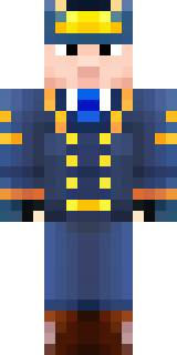 an airship captain in a navy coat with copper gadgets