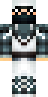 a white-clad ninja with silver throwing stars and a hood