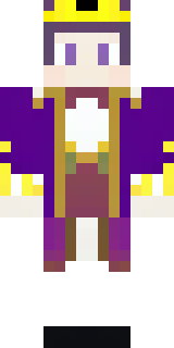 a young king in an ermine-trimmed purple cloak and gold crown