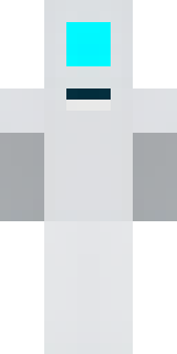 a sleek white service robot with a single cyan sensor